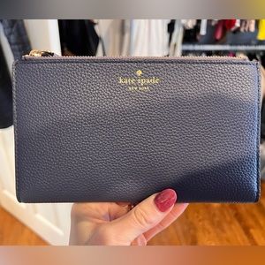 Kate Spade Wallet - Mulberry Blue  NWT -Leather wristlet/Wallet card holder